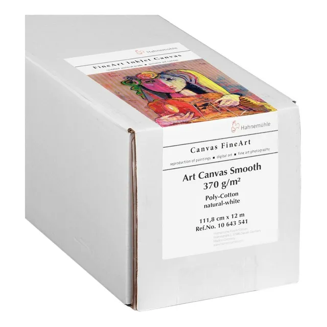 Papel Hahnemühle 10643541 Art Canvas Smooth 370g/m2 44''×12m Color Blanco