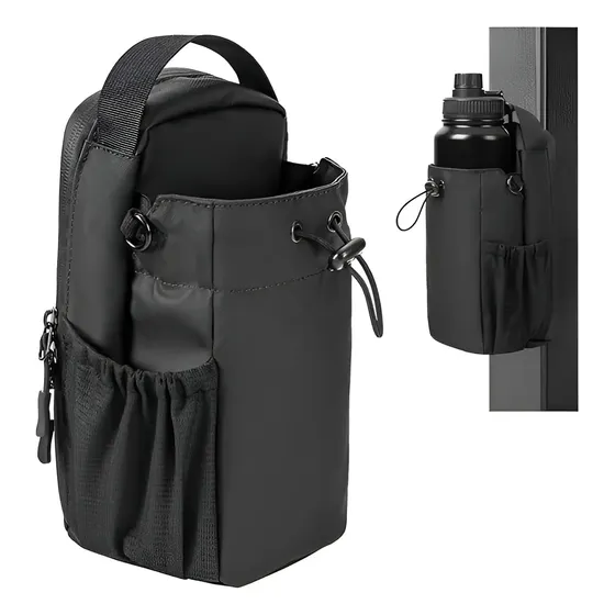 Bolso de Gimnasio Magnético Imantado Botellero Bandolera Gym Negro Jelie | Cuotas sin interés