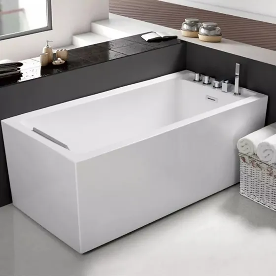 Bañera Autoportante Con Griferia 1.40 Mt Blanco