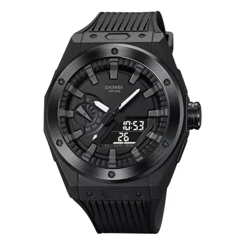 Reloj Skimei 2083 Deportivo Correa De Silicona Negro/negro