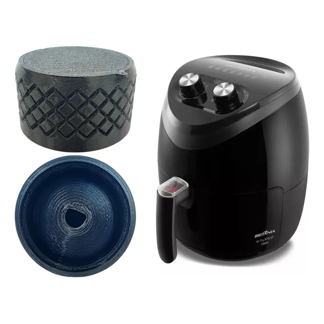 Botão Knob Timer Tempo Fritadeira Air Fryer Britânia Bfr25p
