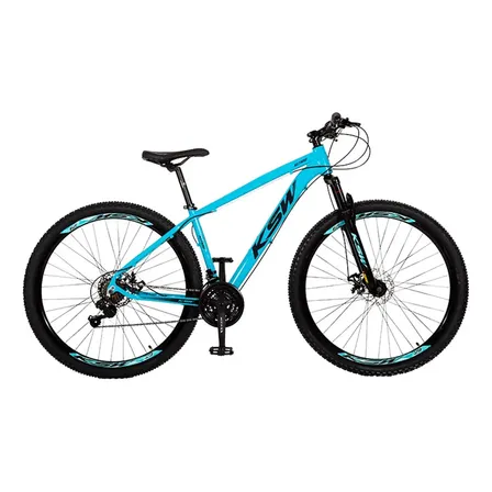 Bicicleta Aro 29 Ksw Xlt 100 24 Marchas Alumínio Freio Disco Azul/preto 19