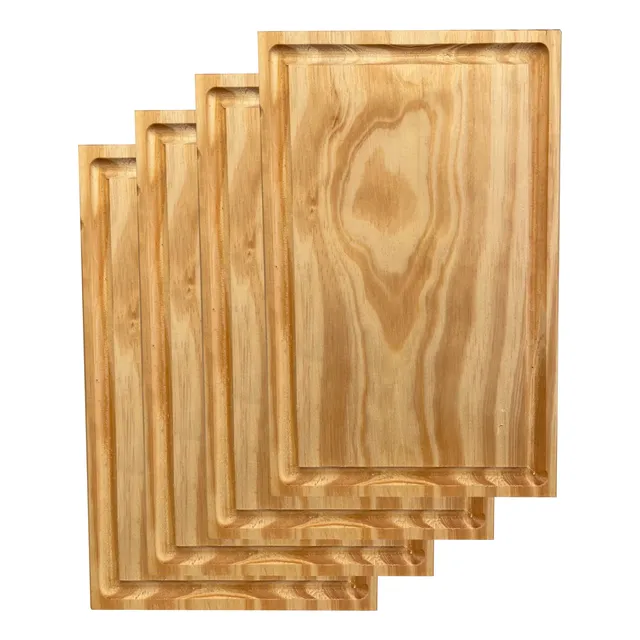Tabla Pino Asado Picada Hamburgueseria Cafeteria Madera X 10