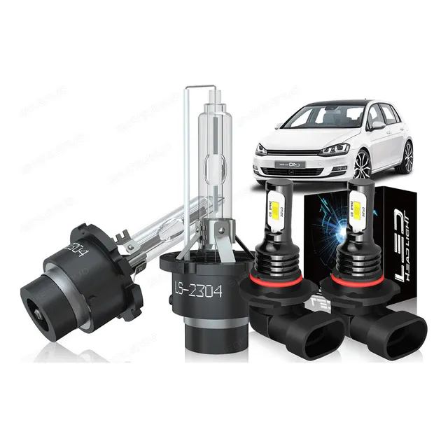 Qcdd Apply To D2s Hid Xenón Faro + 9006 Led Kit De Luz