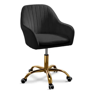 Silla De Oficina Tela Rosa Púrpura Negro Gris Giratorias Gris Algodón