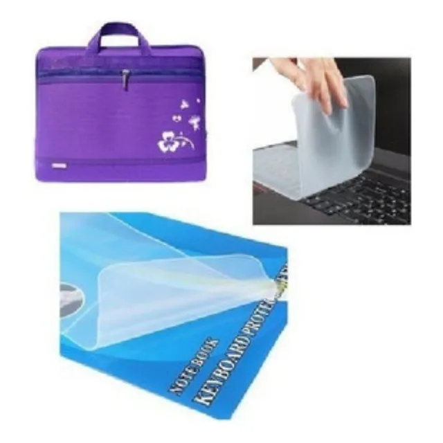 Funda Para Portatil Morada 14p + Protector Teclado Silicona