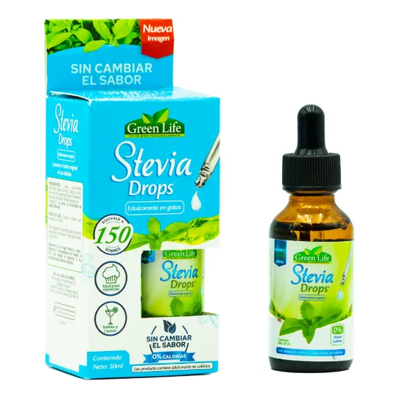 Stevia En Gotas - Green Life - 30 Ml