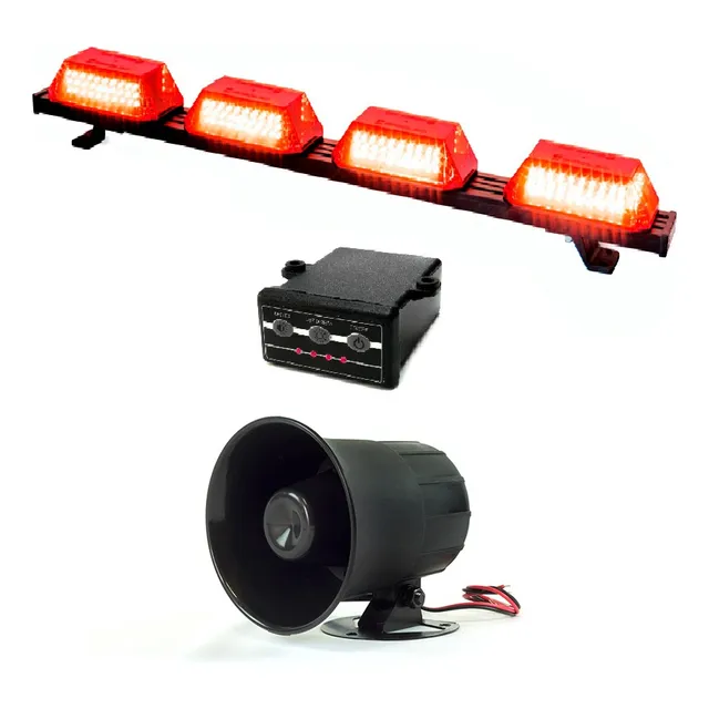 Giroflex Giroled 1.0m Vermelho Sirene Ambulância Polícia