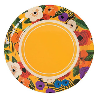 Platos De Postre Para Fiesta Cubana (8 Piezas) - Suministros Platos De Postre Para Fiesta Cubana (8 Piezas) - Suministros