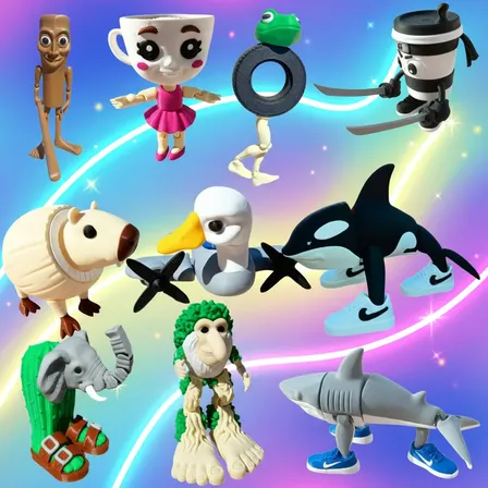 Brainrot Italiano Meme Viral Boneco Brinquedo Articulado