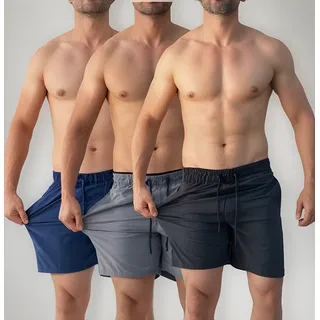 Kit 3 Short Masculino Academia Praia Tactel C Lycra Bermuda Kit 3 Short Masculino Academia Praia Tactel C Lycra Bermuda