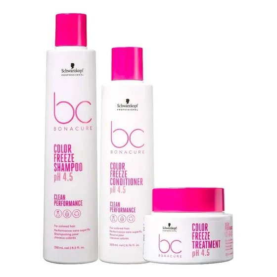 Schwarzkopf Bc Kit Color Freeze Sh 250ml + Cond 200ml + Másc