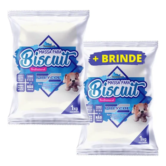 Massa De Biscuit Polycol Branca 2kg - Preço De Atacado