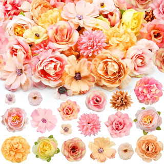 40 Cabezas De Flores Artificiales De 2 A 4 Cm, Mixtas 40 Cabezas De Flores Artificiales De 2 A 4 Cm, Mixtas