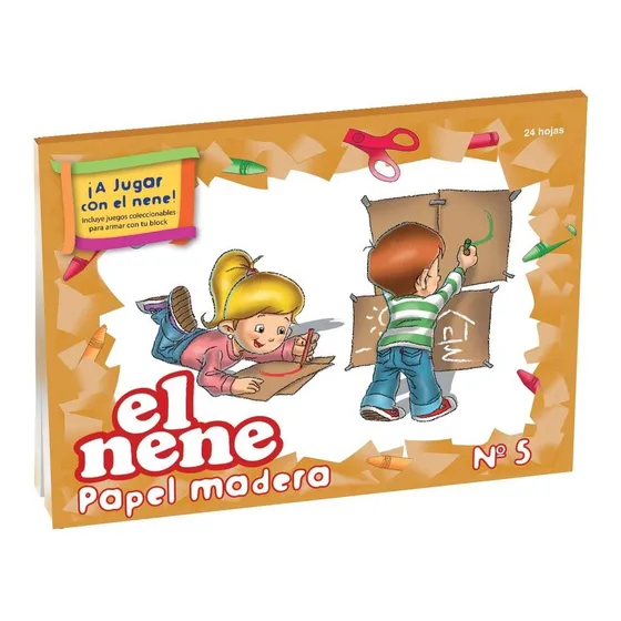Block De Dibujo N° 5 Papel Madera Kraf El Nene 24 Hj.