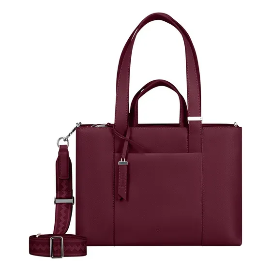 Laptop Samsonitetote 14.1 Garnet Red Color Rojo Diseño De La Tela Liso