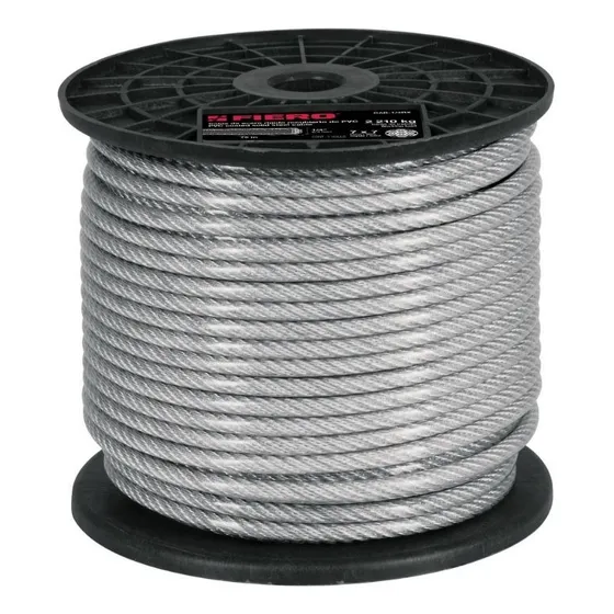 Cable De Acero 3/32 Rígido Recubierto Pvc 75m Fiero 44221