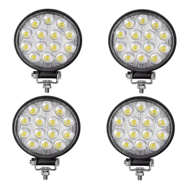 Kit 4 Faros 14 Leds Auxiliar Universal Auto Camioneta 4x4