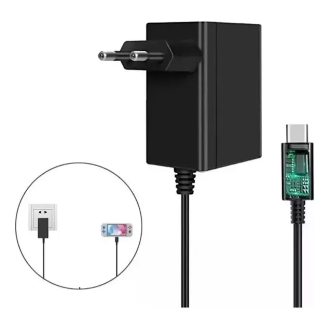 Adaptador Cargador Rápido Compatible Con Nintendo Switch