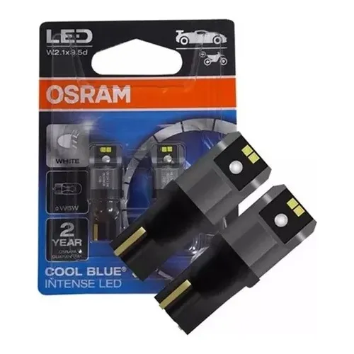 Lampara Led T10 Luz Posicion Auto Piojito 6000k 12v Par X2