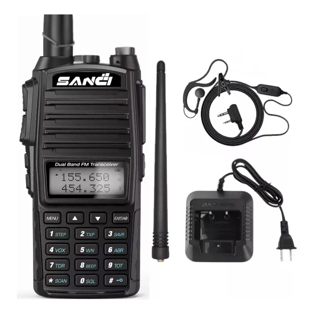 Walkie Talkie 5w-128 Canales Con Pantalla Digital Y Fm