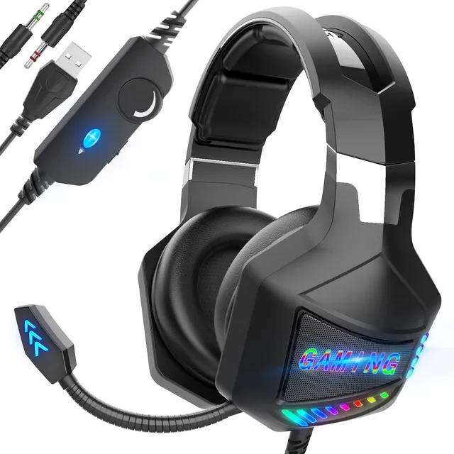 Audifonos Gamer Diadema Con Microfono Y Luz Rgb Para Xbox,pc