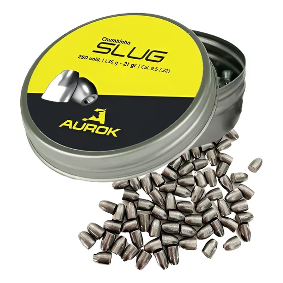 Chumbinho Carabina Pcp Aurok Slug Cal 5,5mm .217 21gr 250un