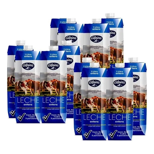 Leche Entera Alpina 1 Lt X 12 - L