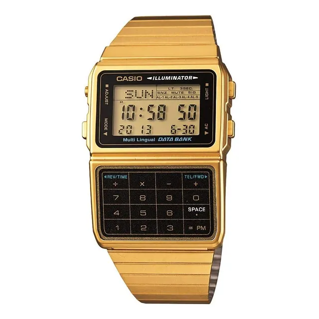 Reloj Casio Con Calculadora De Memoria Databank Dbc-611g-1vt