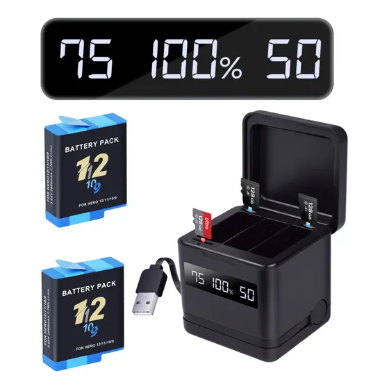 Carregador E Baterias Para Gopro 12 Hero 9 10 11 12 Black 9
