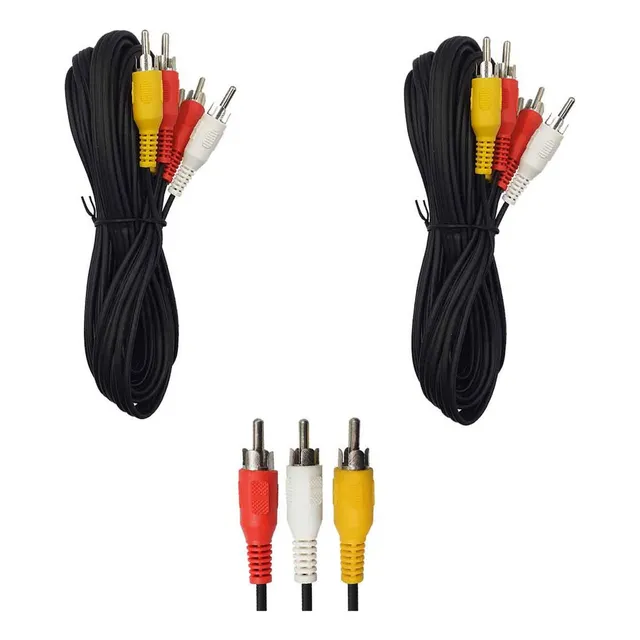 Cable De Audio Y Video Rca 3.6 Mts Yeilite 2 Piezas