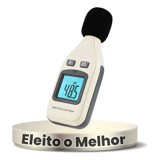 Decibelimetro Medição Sonoro Branco 30-130 Decibéis