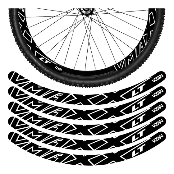 12 Adesivos Roda Bike Freio A Disco Aro 26 29  Preto Vmaxx