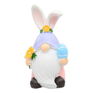 Figura Conejo Gnomo Resina - Decoración Pascua Y Hogar Figura Conejo Gnomo Resina - Decoración Pascua Y Hogar