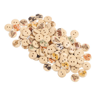 Botones Decorativos De Madera Con 2 Agujeros Redondos, Diseñ Botones Decorativos De Madera Con 2 Agujeros Redondos, Diseñ