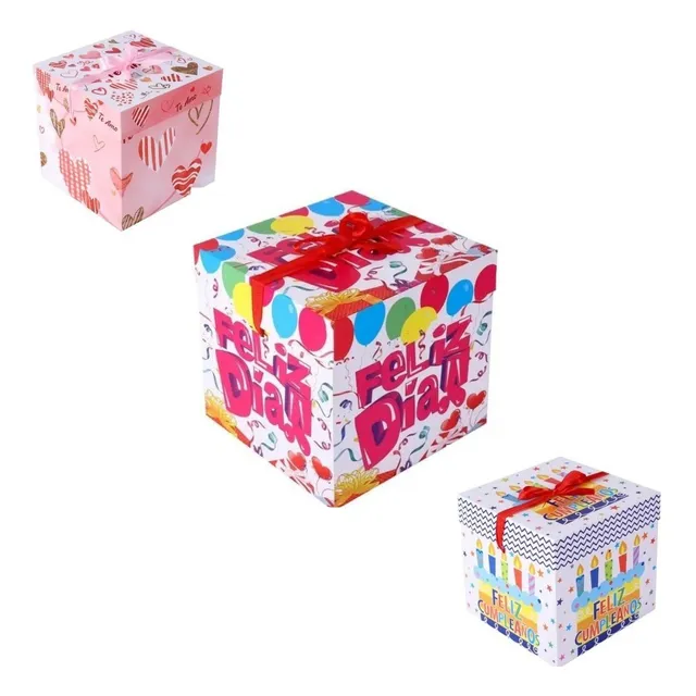 Caja De Regalo Varios Motivos Feliz Dia Amor Cumpleaños 