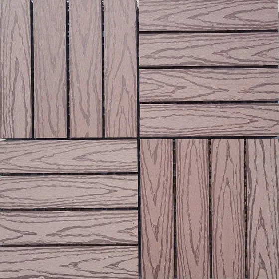 Baldosas Deck Wpc 30x30cm Madera Para Exterior Color Coffee