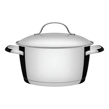 Caçarola Funda Allegra em Aço Inox com Fundo Triplo 24 cm 5,7 L Prata Tramontina
