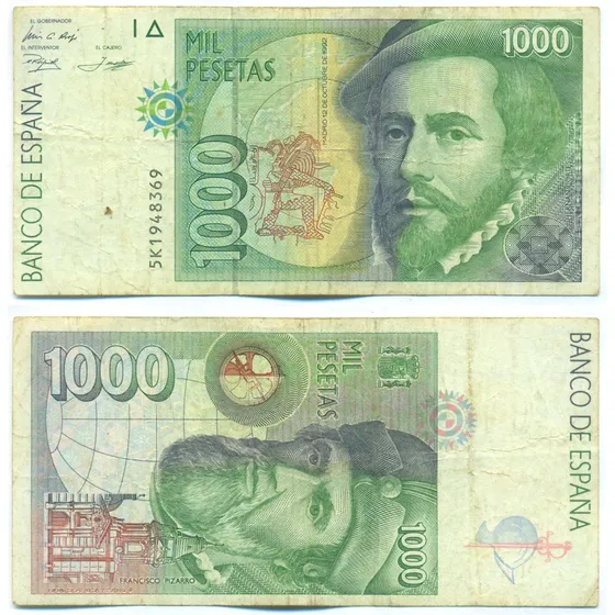 España Billete 1000 Pesetas Año 1992 P#163 Vf