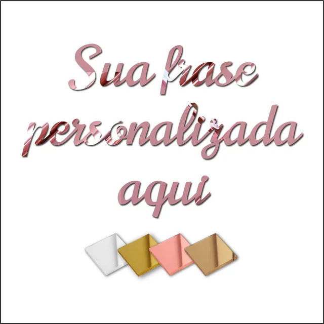 Palavras Ou Frase Personalizada Acrílico Espelhado 30 Letras