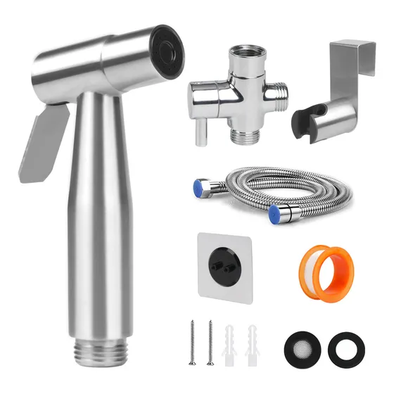 Completo Ducha Bidet Arabe Wc Inodoro Acero Inoxidable Kit