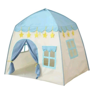 Casa De Juegos Tipo Cabaña Para Niños De Color Azul Casa De Juegos Tipo Cabaña Para Niños De Color Azul