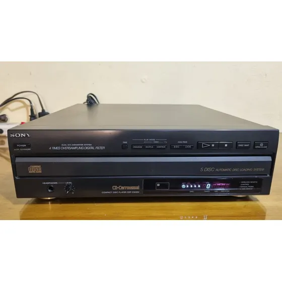 Cd Player 5cd Sony Cdp-c502m Lindo Restaurado100% Sn6724