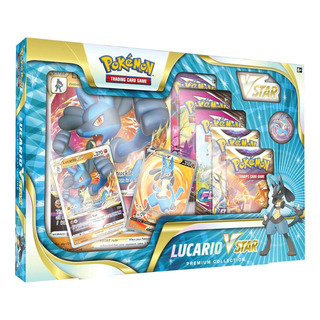 Colección Premium Lucario Vstar Pokémon Tcg 6 Paquetes Colección Premium Lucario Vstar Pokémon Tcg 6 Paquetes