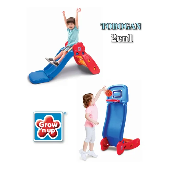 Tobogan Plástico Plegable 2en1 Cesta Basquet P Niños +1 Bebe