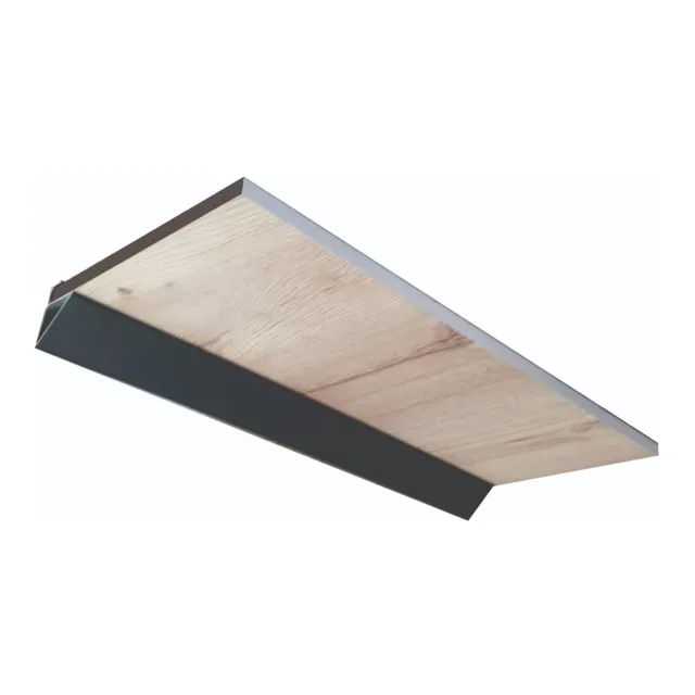 Perfil Negro Para Repisa En Aluminio. Tira X 1 Mt