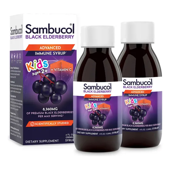 Sirope Sambucol Black Elderberry Para Niños Con Vitamina C 1