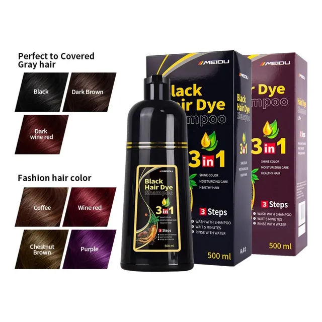 Tinte Shampoo Meidu 500 Ml Cubre Canas Sin Amoníaco