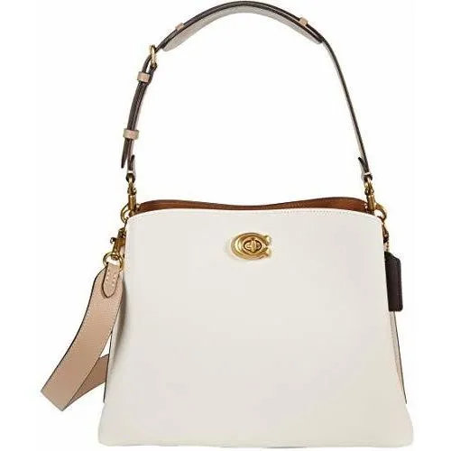 Coach Color-block Hombro De Cuero Sauce Bag Army W6k3q