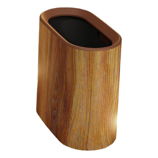 Bote De Basura Con Tapa Abierta, Cubo De Basura Color Madera Bote De Basura Con Tapa Abierta, Cubo De Basura Color Madera